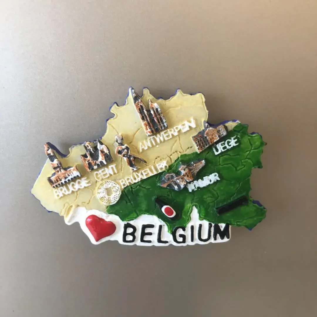 3D Resin Fridge Magnets Brugge Belgium Tourist Souvenir Hungary Kapok Budapest Chili Magnetic Refrigerator Decoration Gift Ideas