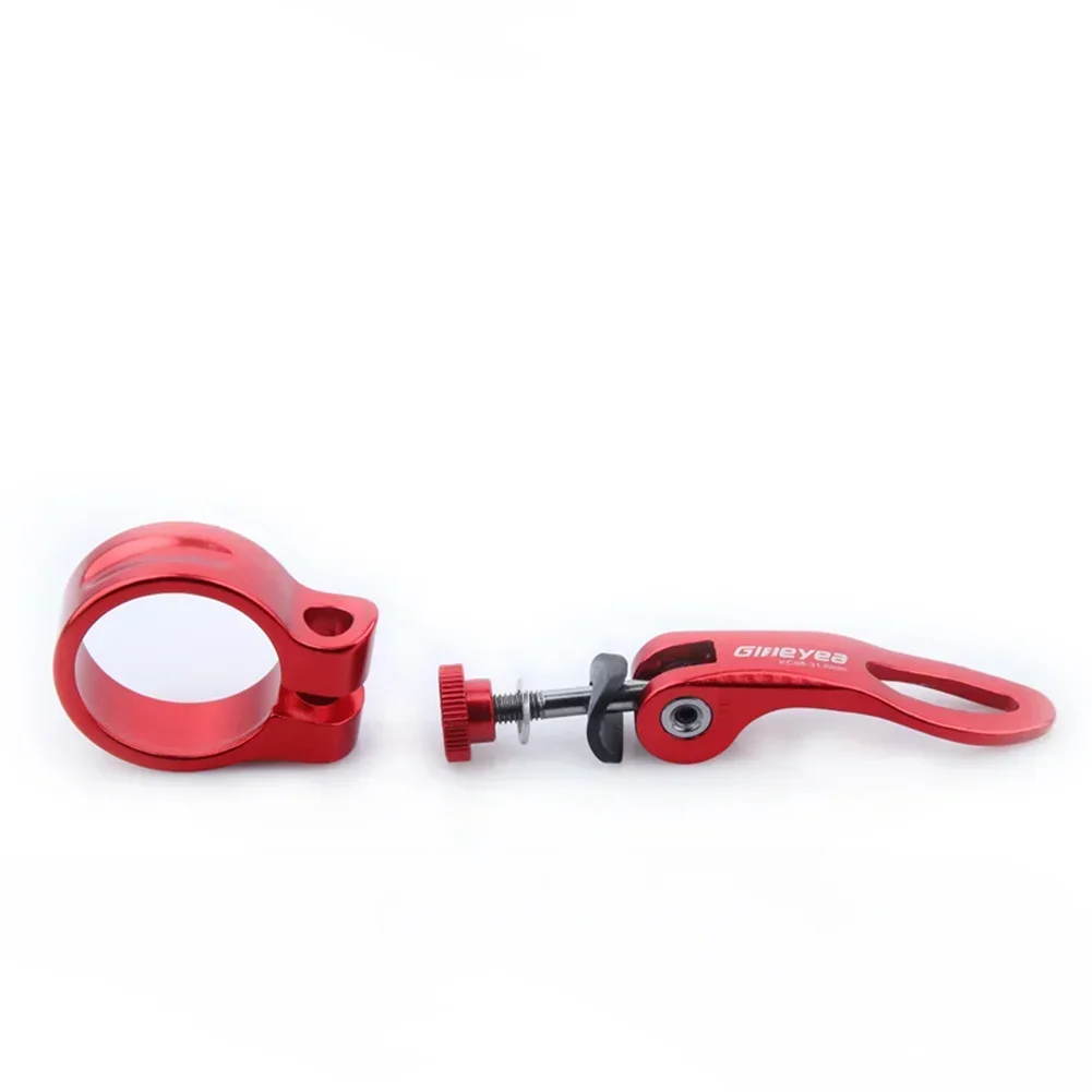 1pc Bike Seatpost Clamp Quick Release Alloy Aluminium 31.8/34.9mm Saddle Closure For Mountain Bicycle 27.2/31.6mm Seat Tube