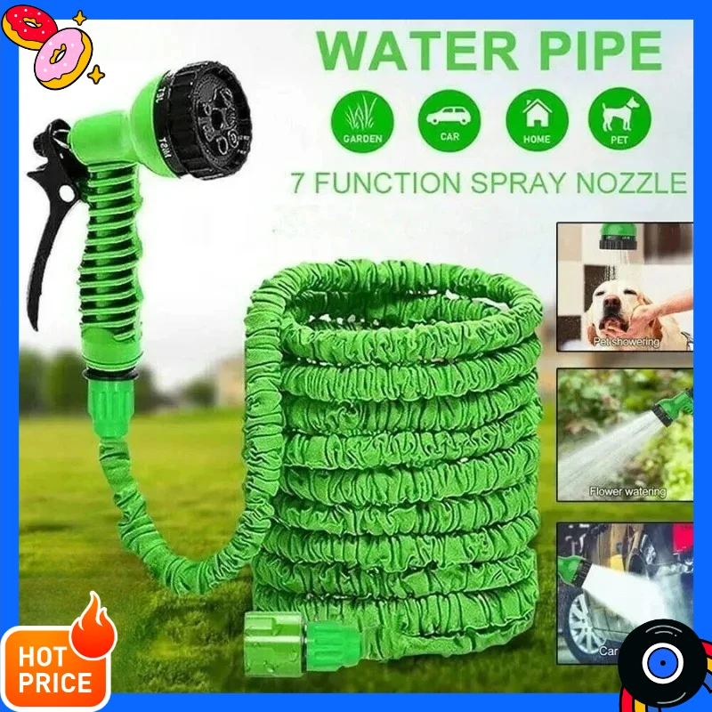 

High-quality expandable garden hose high-pressure cleaningwith 7 spray functionsflexible and extendable for home garden watering