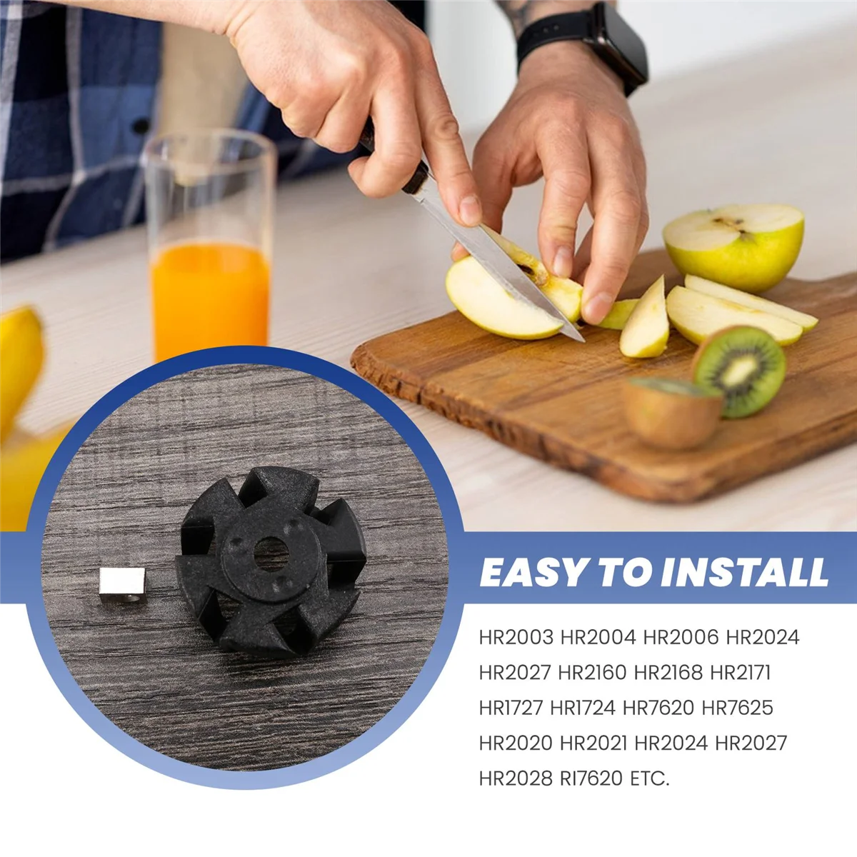 Eco-friendly 1 Pc Plastic Shaft Blade Foot Seat Blender Parts for HR2003 HR2004 HR2006 HR2024 HR2027