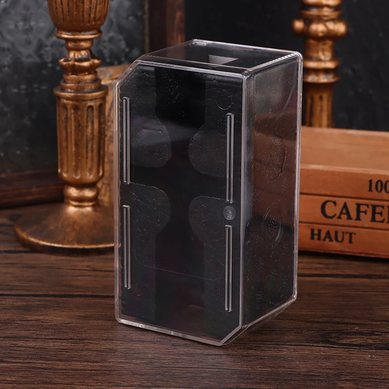 1Pc Transparent Watch Storage Box Inner Holder Plastic Single Grid Wristwatch Display Case Organizer For Men Gifts