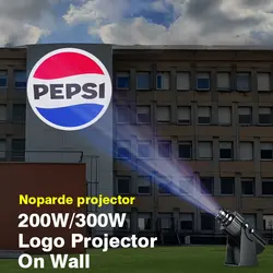 200W 300W Waterproof LED Projector Lamp for Commercial Advertising Long Distance Custom Logo Outdoor Projection Light