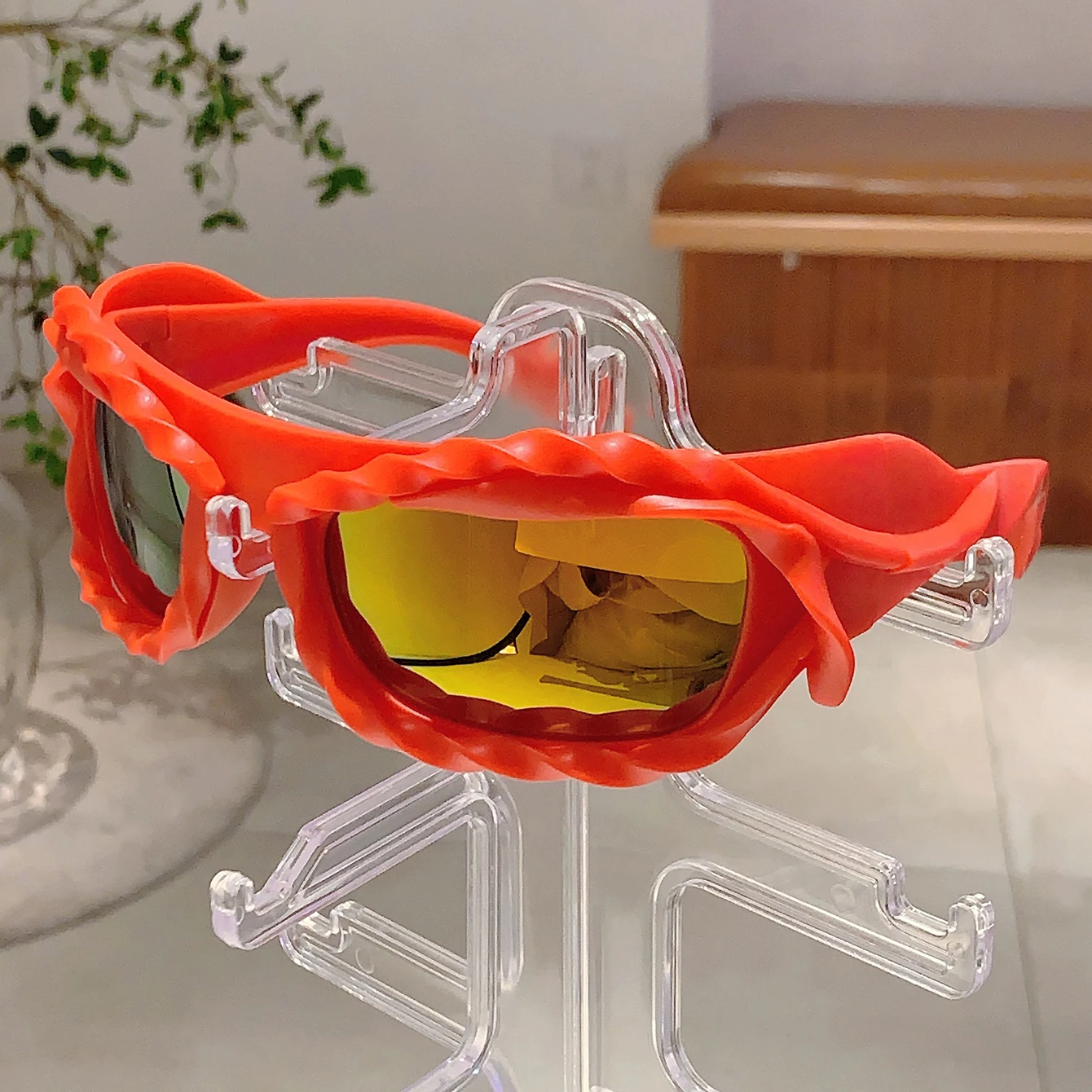 KAMMPT Y2K Trends Schwarze Reise-Sonnenbrille für Damen, stilvoll, Spiegel-Punk-Sonnenbrille, neu in beliebten Hip-Hop-Damen-Dekor, Party-Sonnenbrille