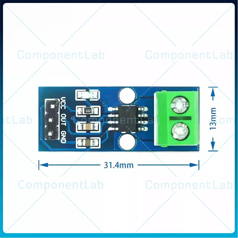 5-15pcs ACS712 ACS724 module for 5A, 20A, 30A range current detection board, Hall current sensor, 05B