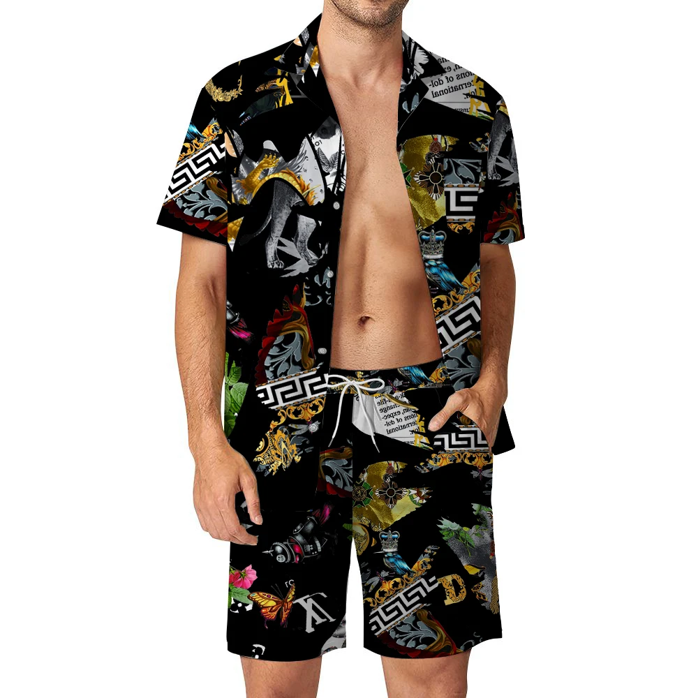 Summer thin shirt set new ins shirt Hong Kong style loose and trendy high-end shirt set cool outfit