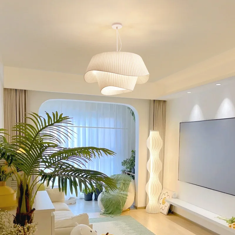 Fabric Pendant Light Designer Hanging Lighting Suspension Lamp Decoration Chandelier Fixture