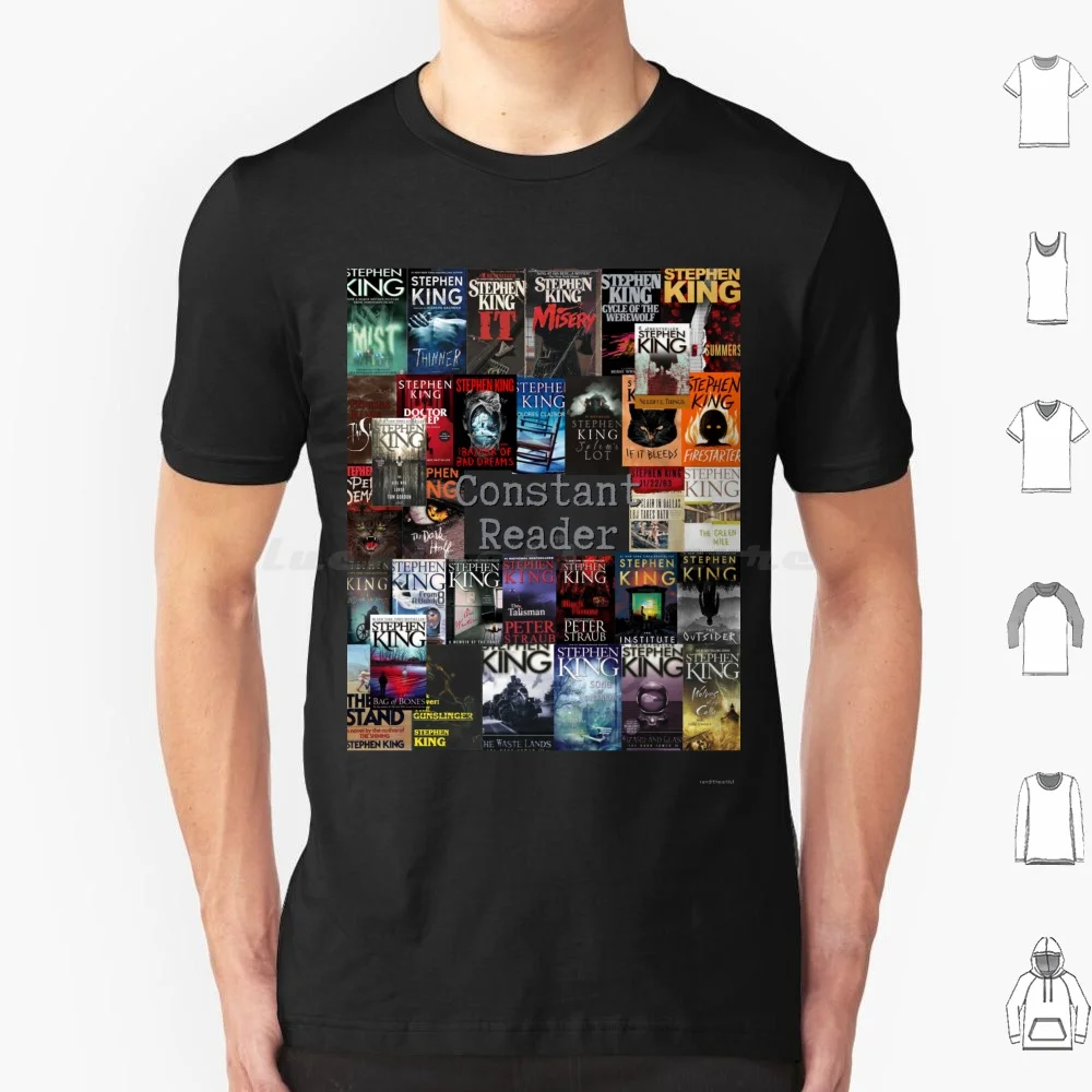 Stephen King Book Covers , Constant Reader T Shirt Cotton Men Women DIY Print Stephen King Book Covers Stephen King Horror