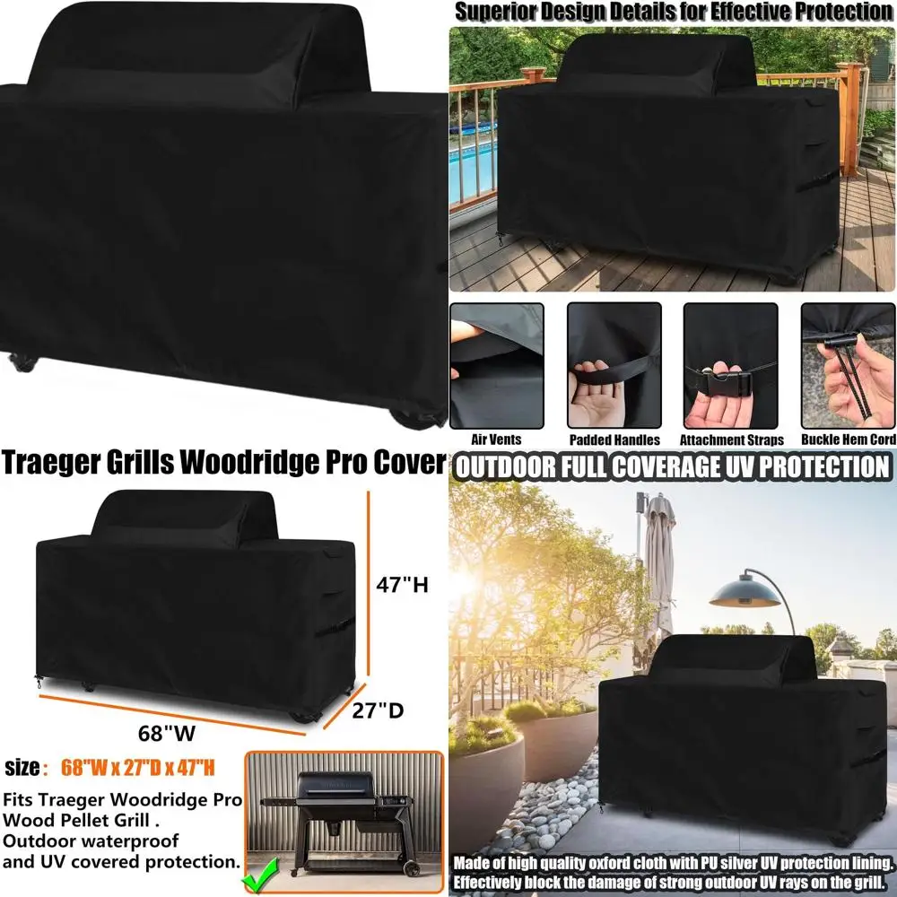 

Traeger Woodridge Pro/Elite 600D Heavy-Duty Waterproof Grill Cover