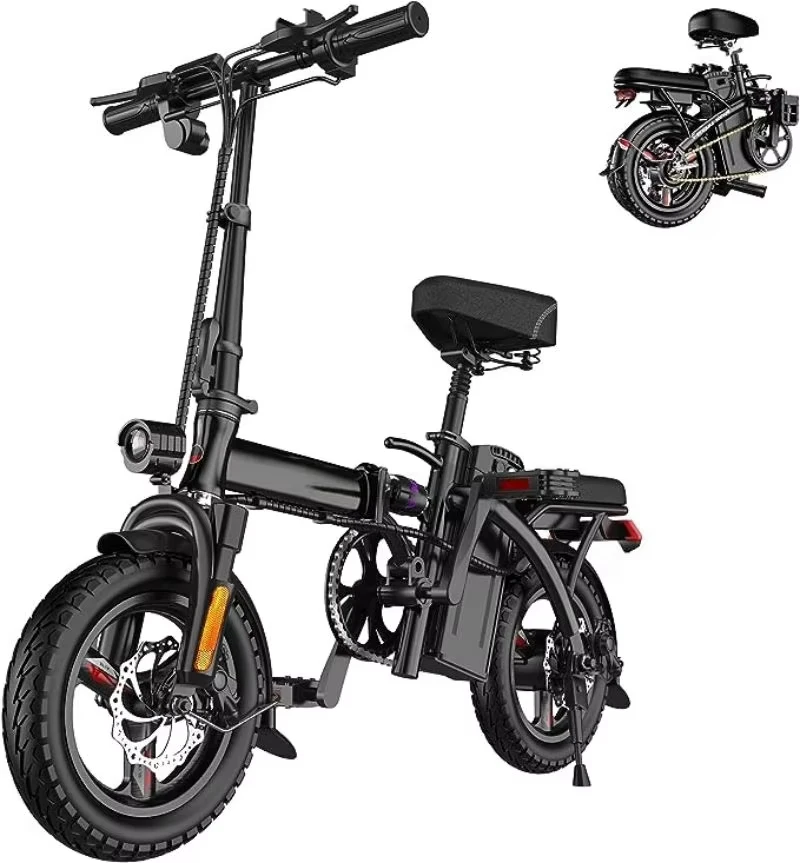 2024 400W Motor 22MPH Max Speed, 14” Tire, 48V 15AH Removable Battery for Electric Bike, Multi-Shock Absorption, City Commuter