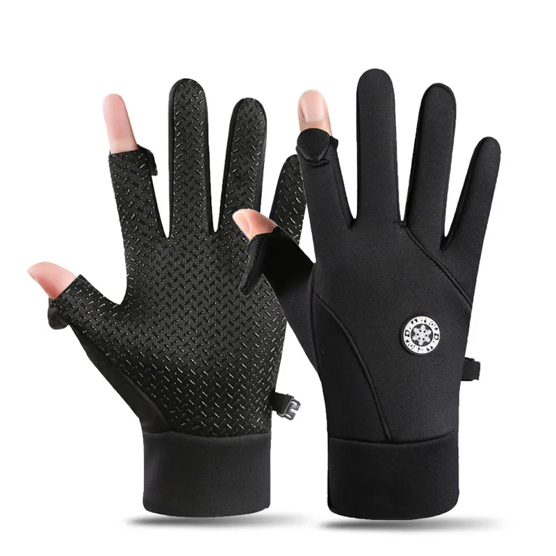 AliExpress NONE Cycling Gloves Autumn Winter Warm Men Outdoor Hiking Gloves Driving Touchscreen Anti-Slip Motorcycle Water-Repellent Gloves