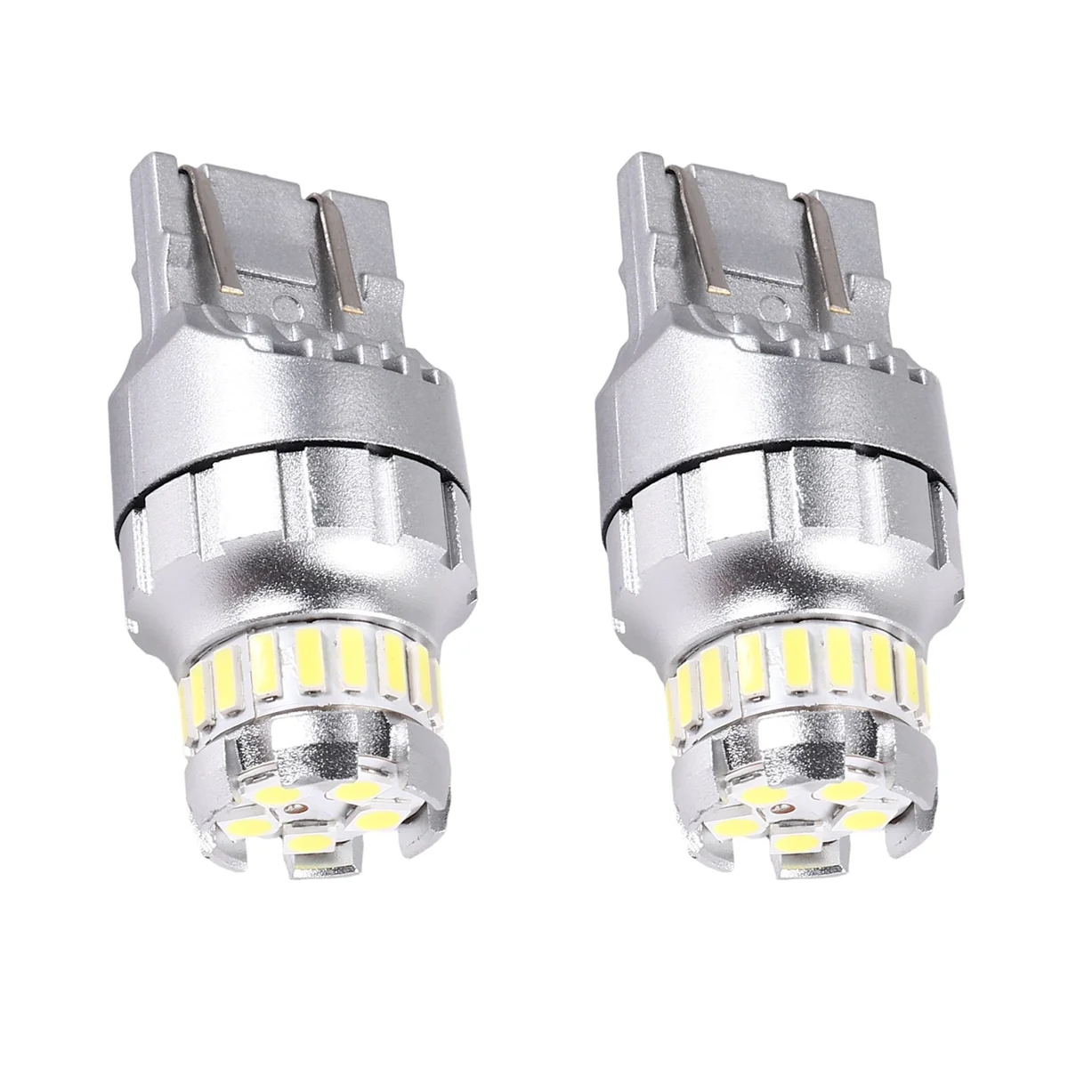 2Pcs Car T20 7440 W21W LED Canbus Reverse Lights 7443 LED Bulb Tail Brake Signal Lights 6000K Super Bright Lamp