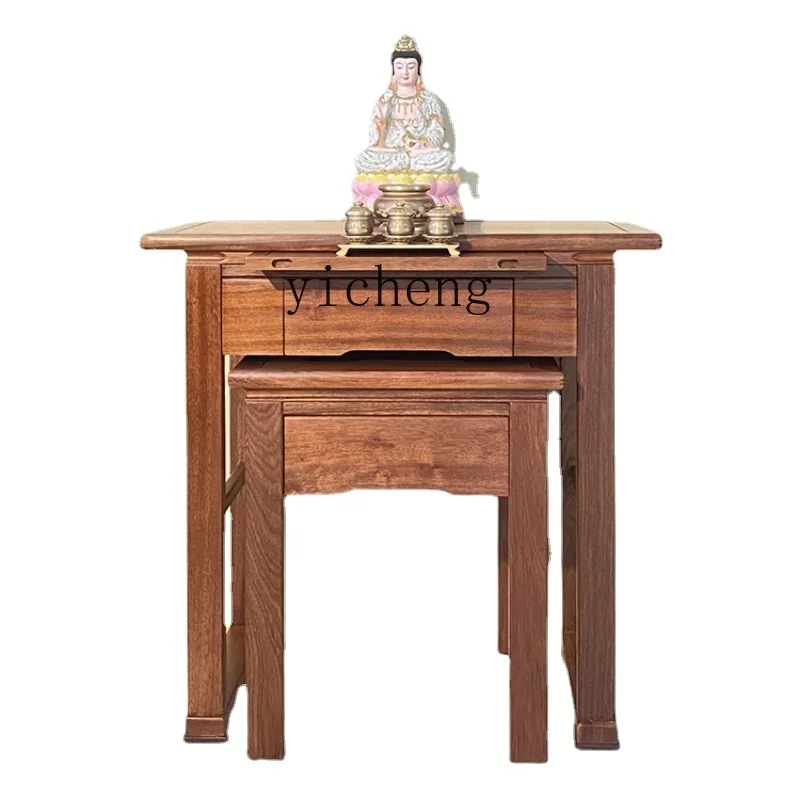 a6 Chinese Style Tribute Table Buddha Table God of Wealth Buddha Statue Tribute Table Modern Minimalist