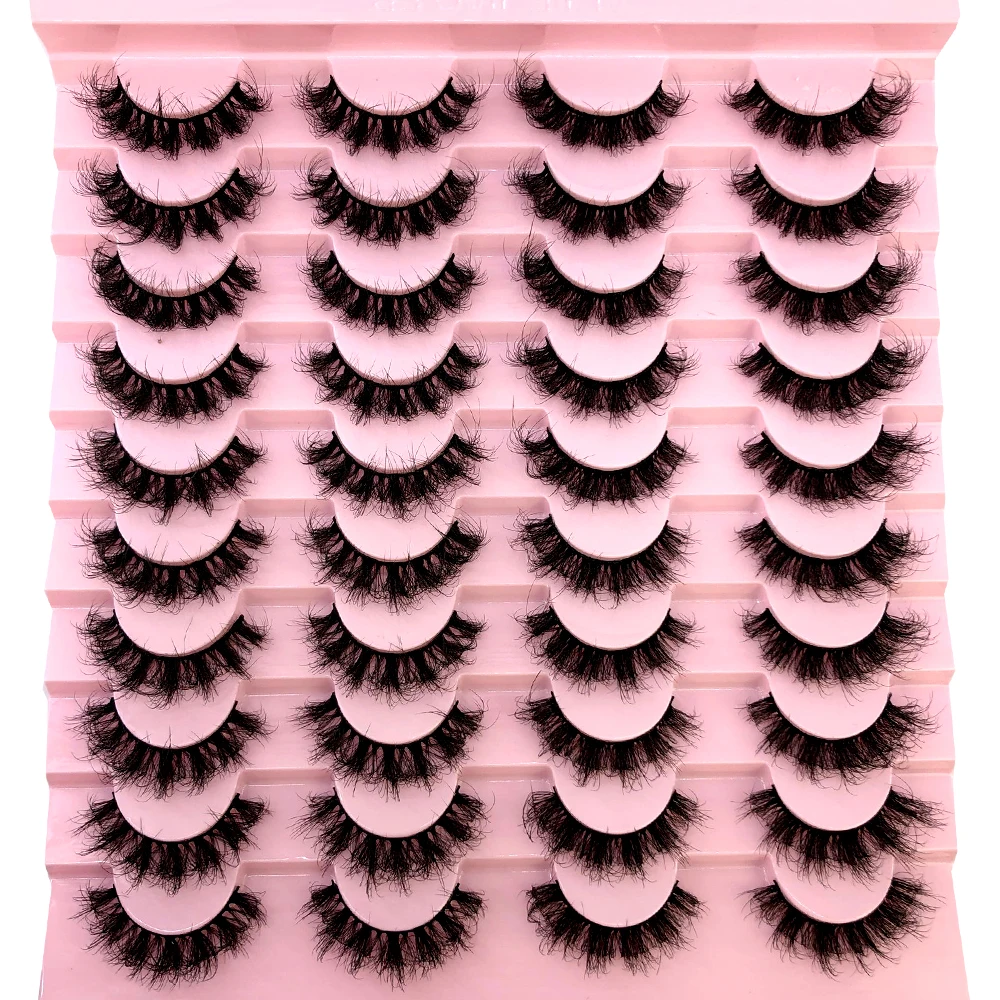 Neu: 20 Paar Natürliche Dicke Künstliche Wimpern, Lange 6D Nerz-Wimpern für Make-up und Wimpernverlängerung – Detail 2