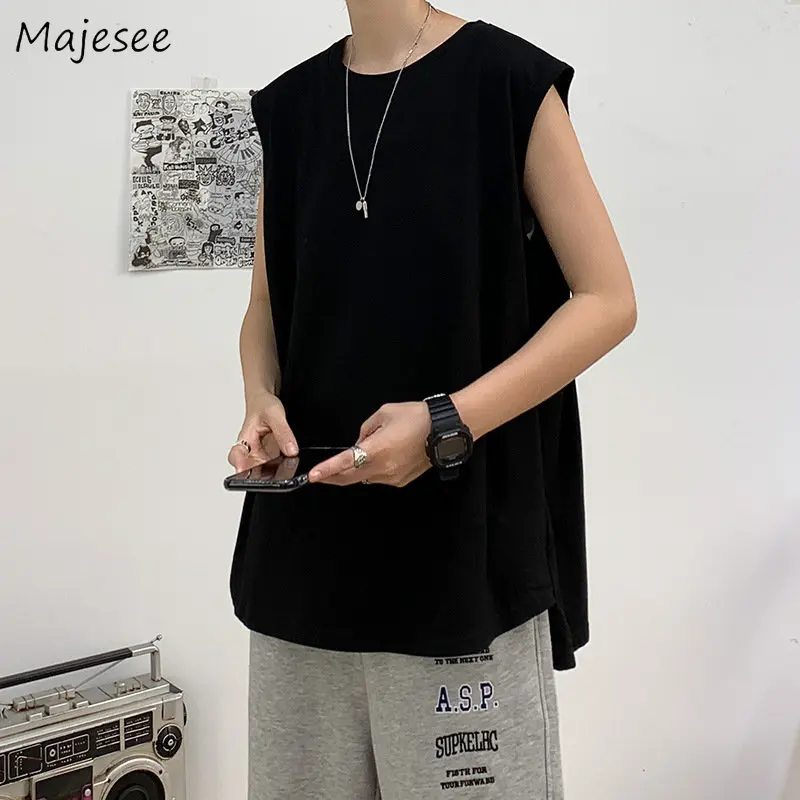 Tank Top Men Joggers Fashion Bodybuilding Singlets Tracksuit Sweat Work Out Loose Trendy Summer Couple Sleeveless Clothing S-3XL