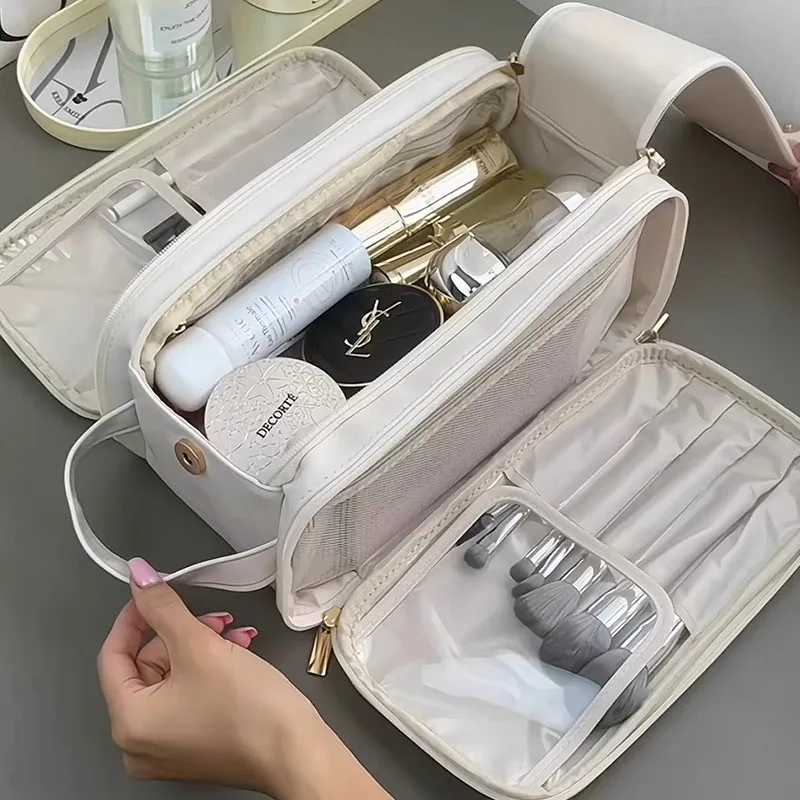2026 New Multi-function Makeup Bag Women Large Capacity Portable Travel Cosmetic Brush Toiletry Organizer Pouch