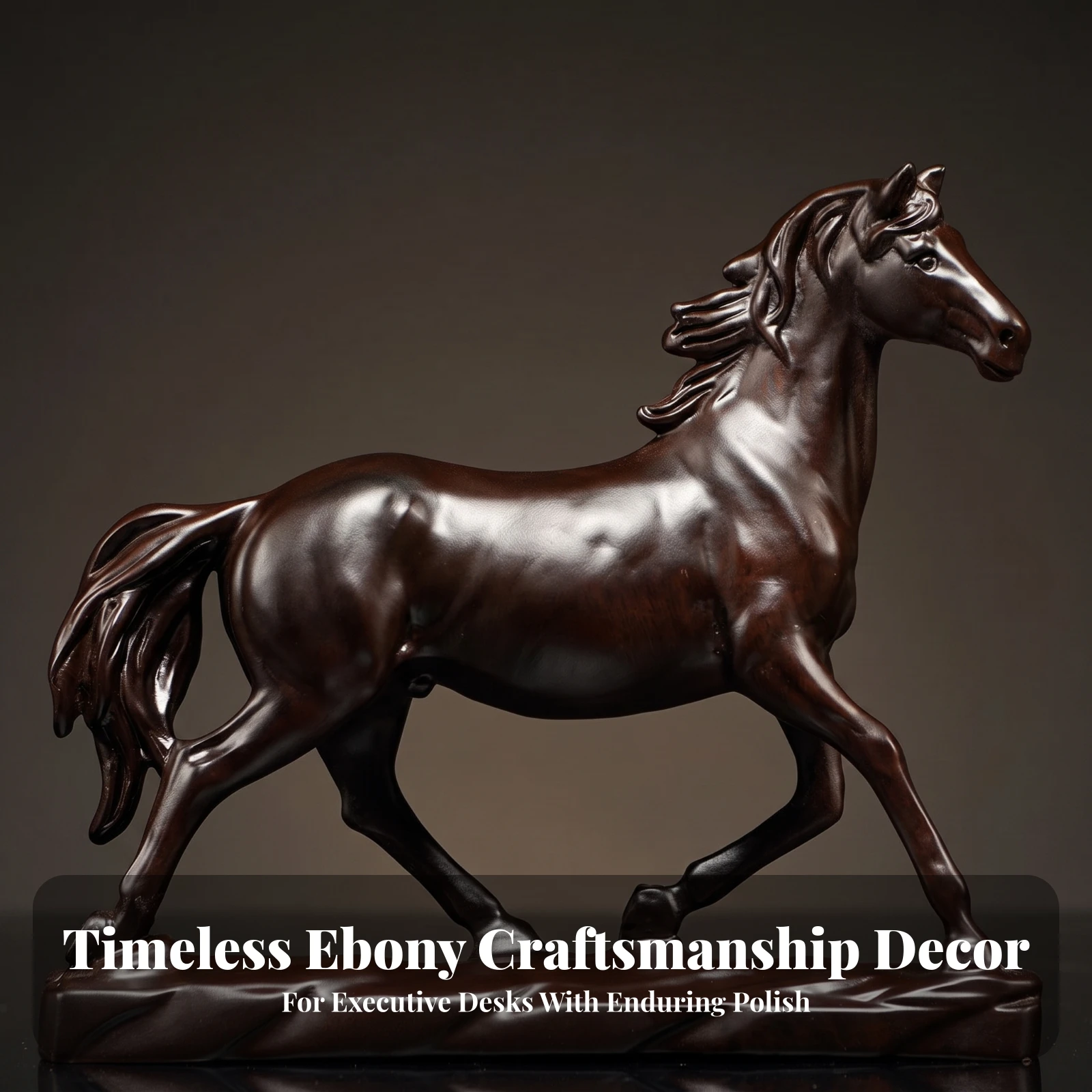 Standing Horse Statue Polished Horse Sculpture Decor Decorative Artistic for Tabletop, Office