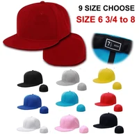 Gorra ajustada completamente cerrada, gorra de camionero grande de Nueva York talla grande para hombres, Bill Hip Hop, béisbol sólido, Snapback, visera plana en blanco, ala Era