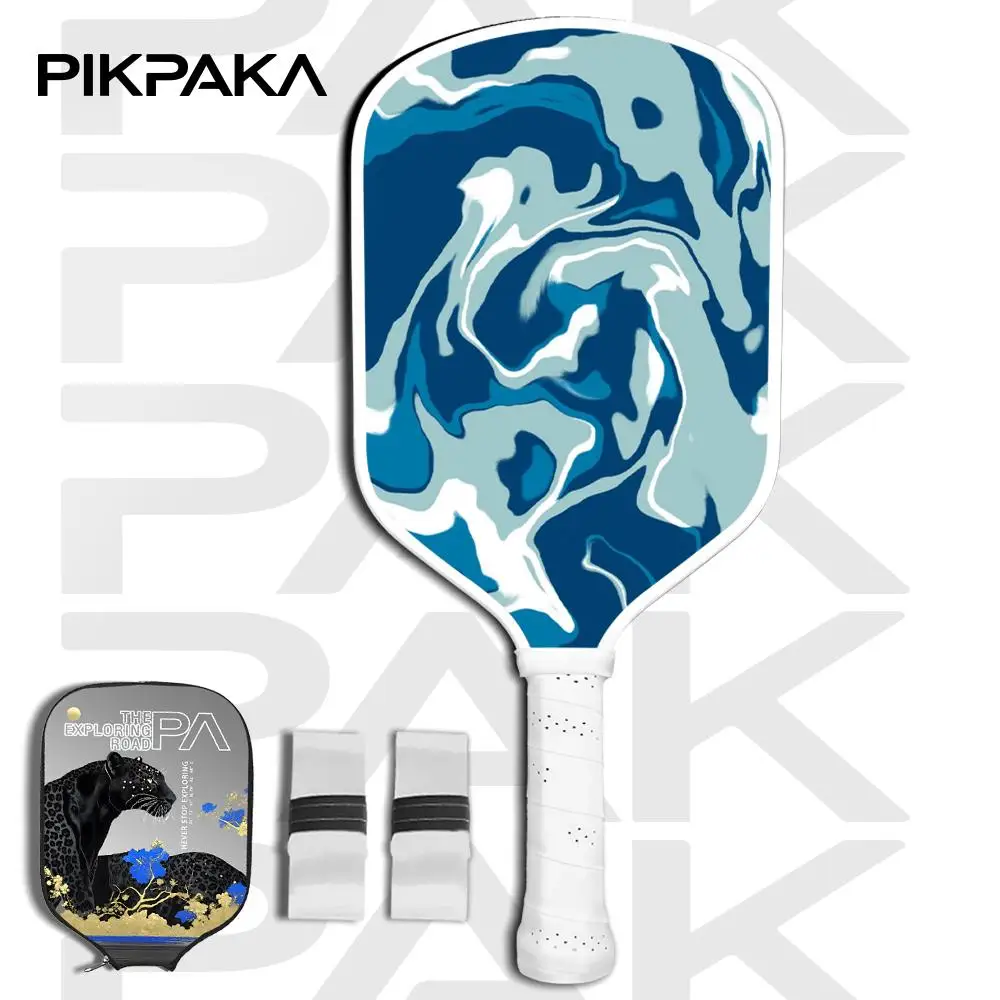 

Navy blue Pickleball Paddle Set USAPA Approved T700 Carbon Fiber Unibody Thermoformed with 16MM Honeycomb Core Power&Spin