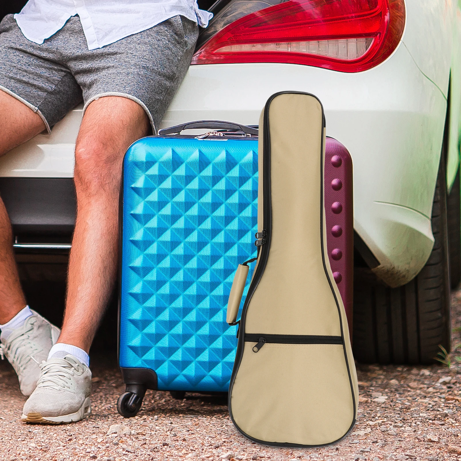 

Ukulele Bag Water Resistant Portable Storage Pouch Adjustable Shoulder Strap For Soprano Acoustic Instrument Carry Case