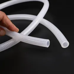 1 Meter High Pressure Braided Silicone Tube 4-19mm Food Grade Steam Distillation Rubber Hose Heat Resistant Flexible Rubber Tube