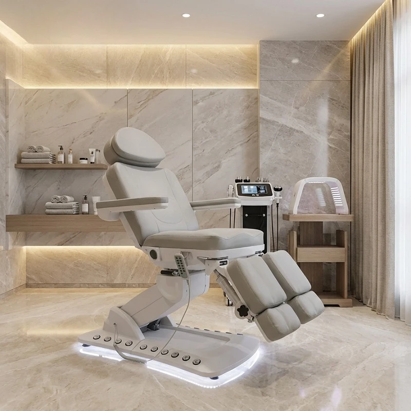 Electric beauty bed, special micro plastic surgery injection chair for beauty salon, spa salon, split leg pedicure treatment