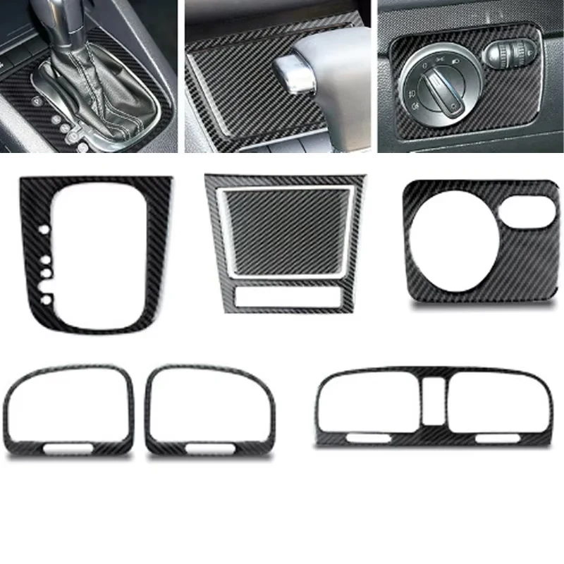 VW Golf Mk5 LHD Car Interior Headlight Switch Button Frame Sticker For Golf 6 GTI R Mk5 Mk6 2008-2012 Scirocco 2009-2016 Sticker