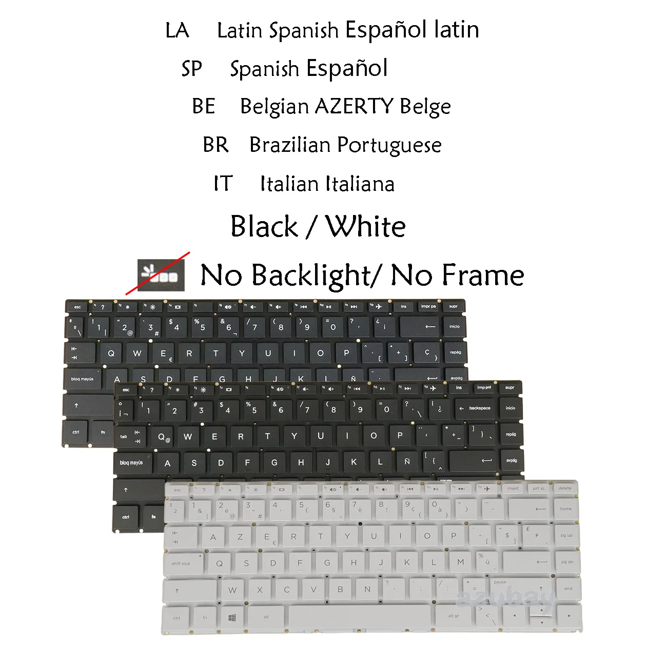 Laptop Keyboard For HP Pavilion 14-bc 14-be000 14-bp 14-bs  14-bw 14g-bx Belgian AZERTY  BR Portuguese LA Latin Spanish Italian