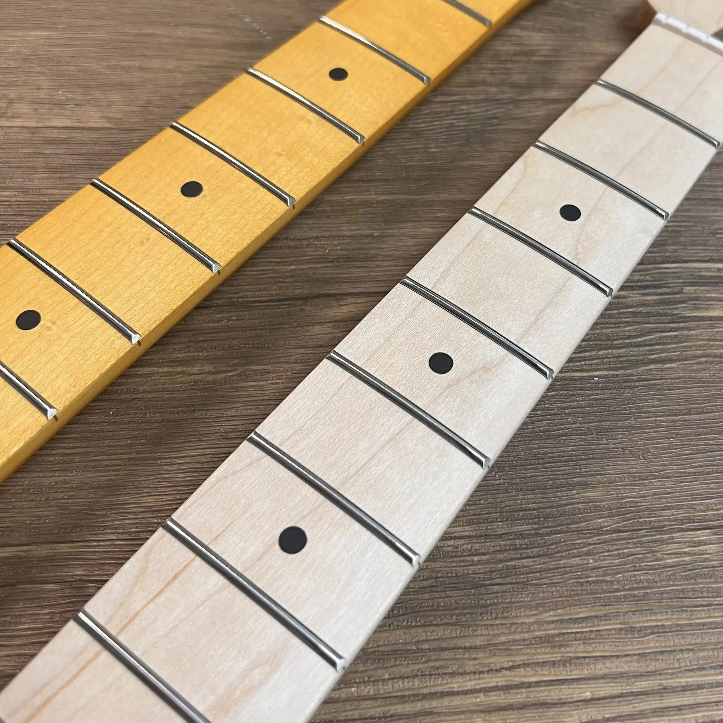 خمر 1957 نمط TL الغيتار الرقبة الصلبة القيقب الساتان العنبر إنهاء قطعة واحدة البناء قابل للتعديل الجمالون قضيب البقايا #4