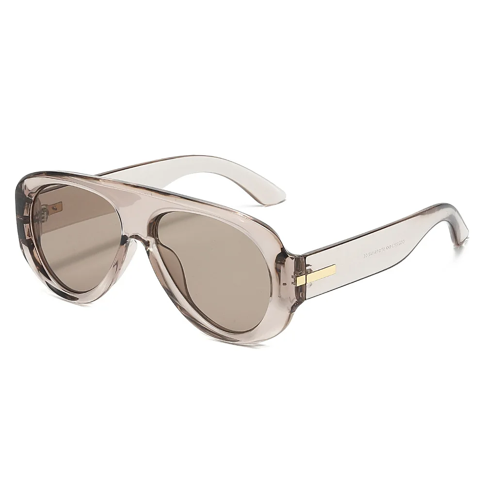Vintage Luxury Designer Pilot Large Square Sunglasses Women INS Popular Punk Men Sun Glasses Trending Ladies Oval Shades UV400