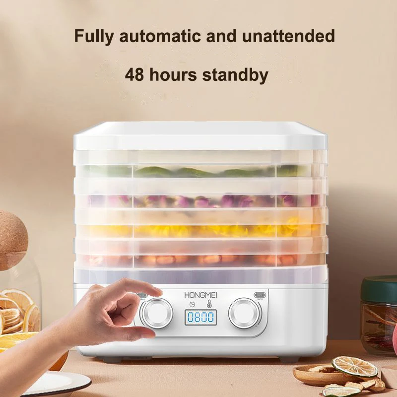 5-layer Intelligent LED Digital Display Fully Automatic Food Dehydration Air Dryer Household Fruit and Flower Tea Pet Meat Dryer