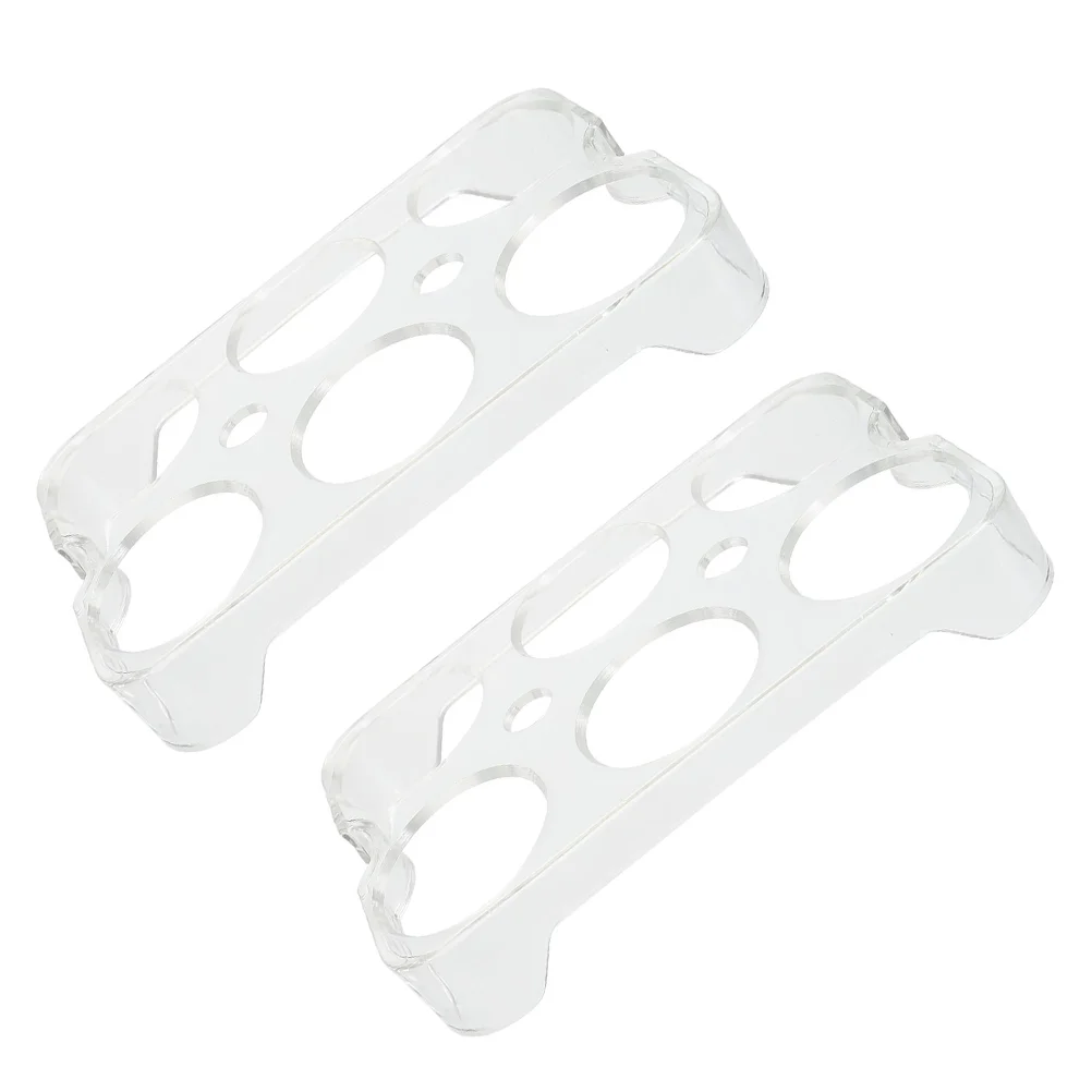 

2 Pcs Egg Shelf Fridge Tray Holder Refrigerator Case Plastic Eggs Storage Bin Pp