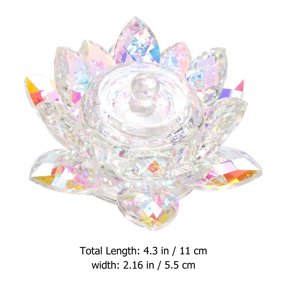 Tasse en cristal pour Nail Art, Design créatif Lotus, liquide de manucure transparent, mélange de poudre, Mini récipient en acrylique, stylo réutilisable, lavage des ongles