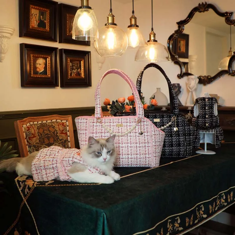 Luxury Design Pet Bags Cat Carrier Puppy Handbag Shoulder Bag Outdoor Kitten Chihuahua Yorkshire Backpack Small Dogs Accessories