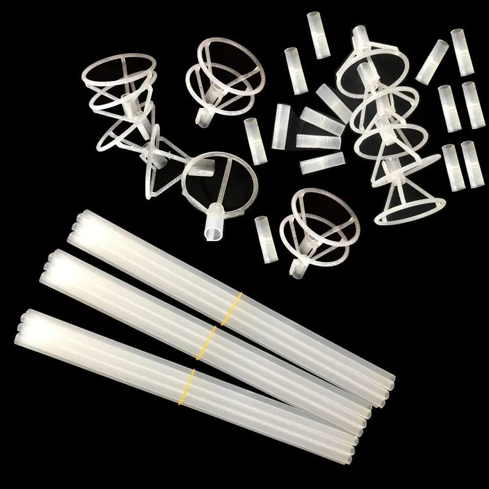 5set 16inch/27inch Bobo Balloon Sticks with Cups Transparent Balloon Sticks Long Clear Balloon Holder for LED Bubble Balloons