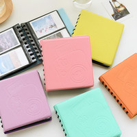 3-Inch Paper Photo Album With 68 Insert Pages Macaron Color Coil Photo Album For Fujifilm Instax Mini Film 12 11 8 25 50s 70 90