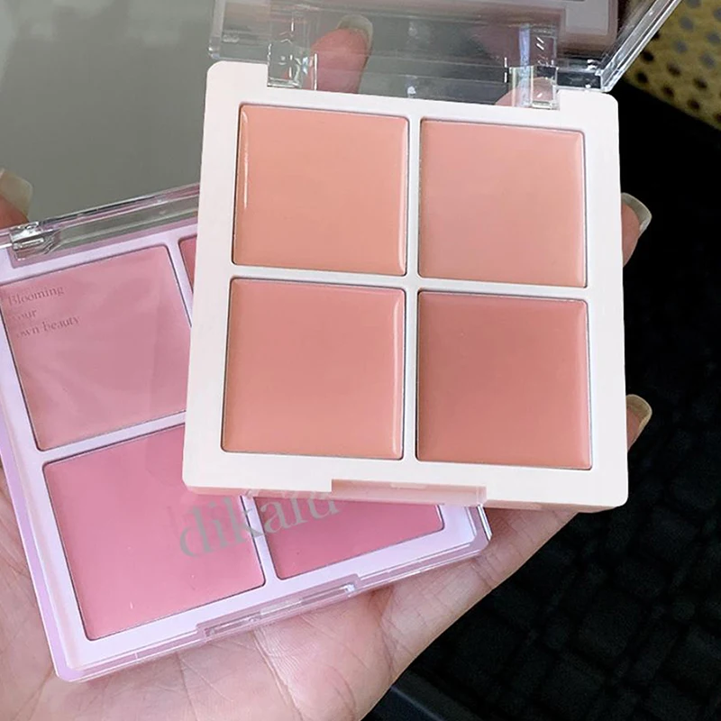 Berry Milk Blush Multi-purpose Cream Palette Natural Matte Lip Cheek Tint Face Blusher Rouge Shadow Brightening Expanding Color
