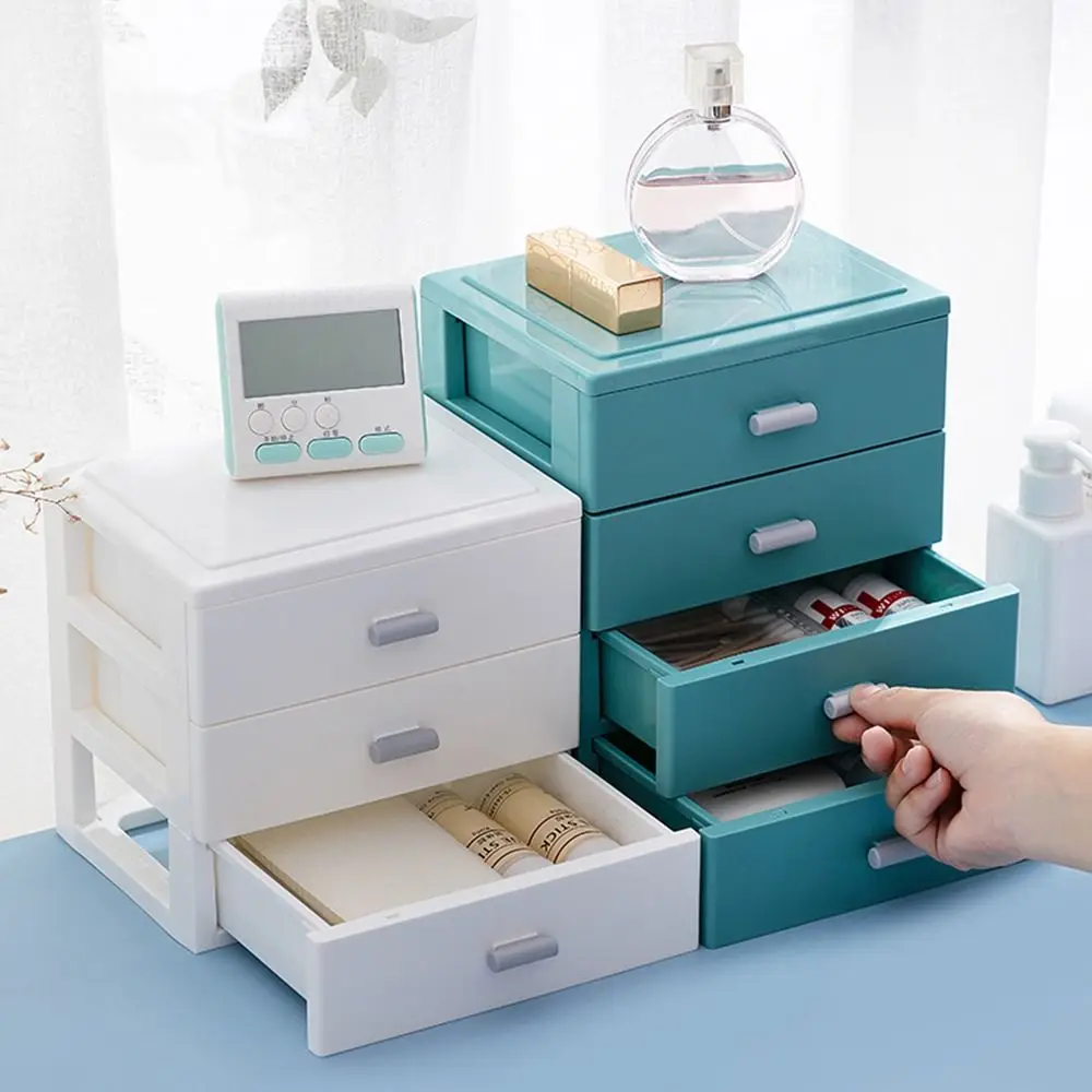 Multi-Layer Drawer Layered Storage Colorful Large Capacity Handle Box Plastic Drawer Style Cosmetics Storage Home Office