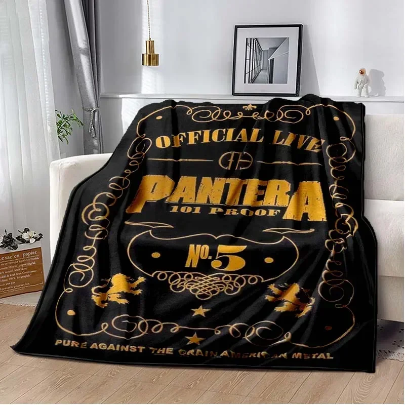 Pantera Band Dimebag Darrell Poster Printed Blanket Perfect for Living Room Bedroom Home Car Office Ideal Gift for Music Lovers
