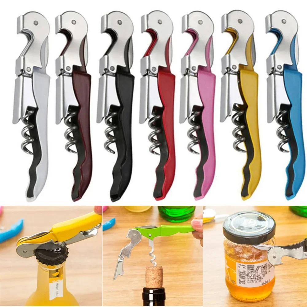 Stainless Steel Wine Opener,Double Hinge Corkscrew Professional Waiter Beer Bottle Opener for Restaurant Waiters or Bartenders