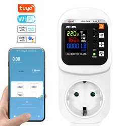 Tuya WiFi Leakage Protection Socket Automatic Reclosing Switch Overvoltage Undervoltage Overcurrent Protect with Metering Meter