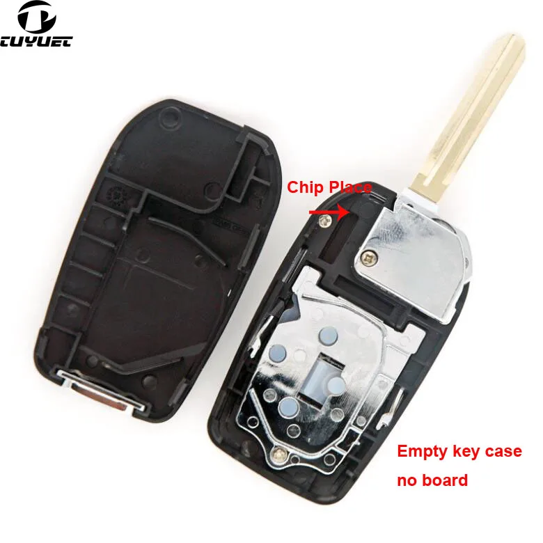 Blank Key Shell  Modified Flip Folding Remote Key Shell For Toyota RAV4 Wish Camry Hiac Corolla Hilux Fortuner