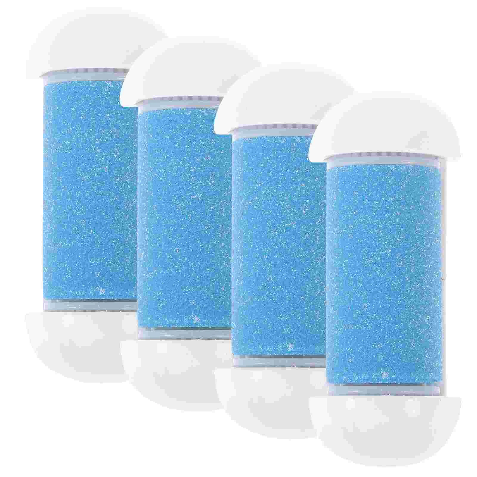 

4 Pcs Suite Nail Care Kit Foot File Replacement Heads Shaver Callus Remover Roller