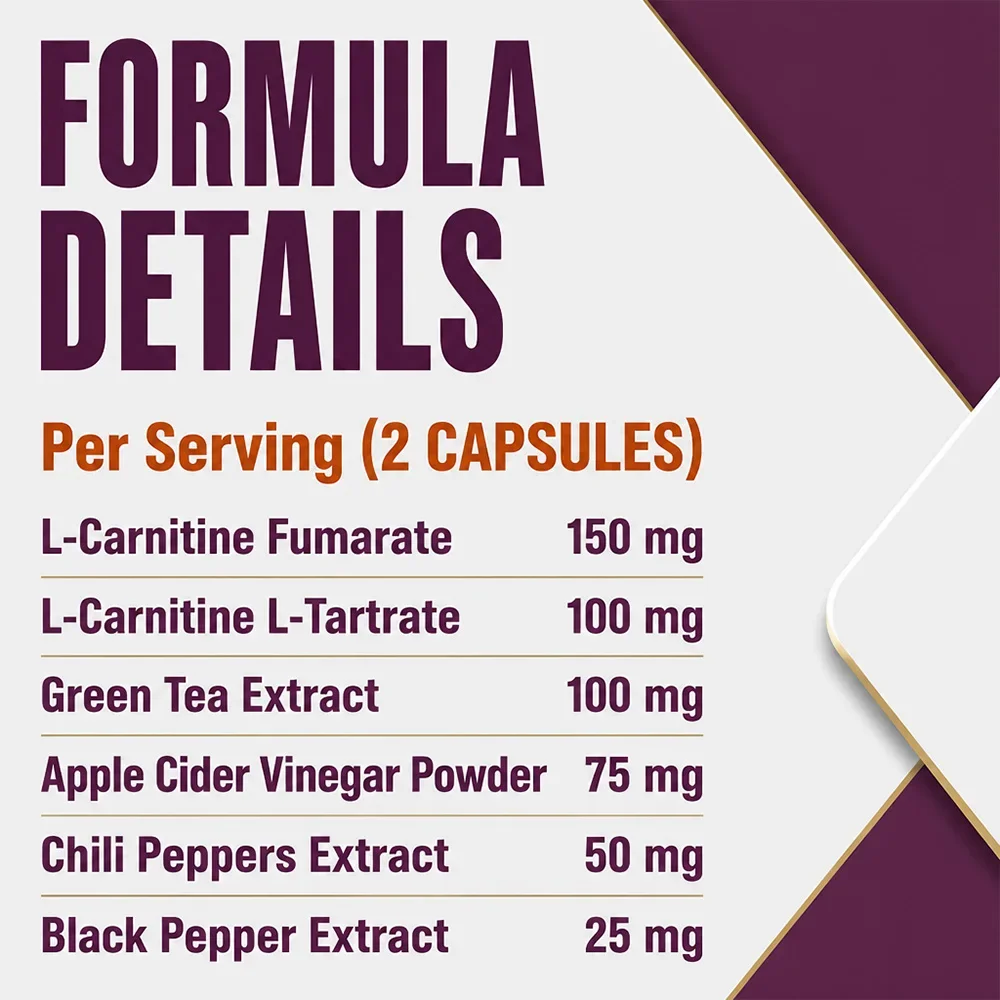 L-Carnitine – Energy and Cognitive Support | 120 Vegetarian Capsules, Non-GMO, Gluten-Free