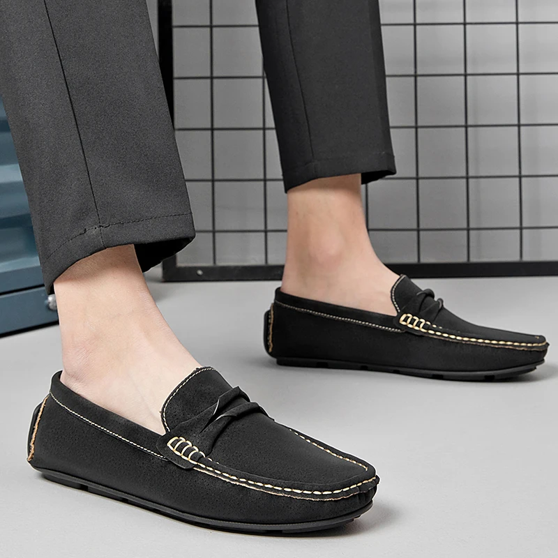 

Best Seller Men's Slip-On Shoes Premium Leather Business Loafers Men Moccasins Fast Shipping big size 48 49