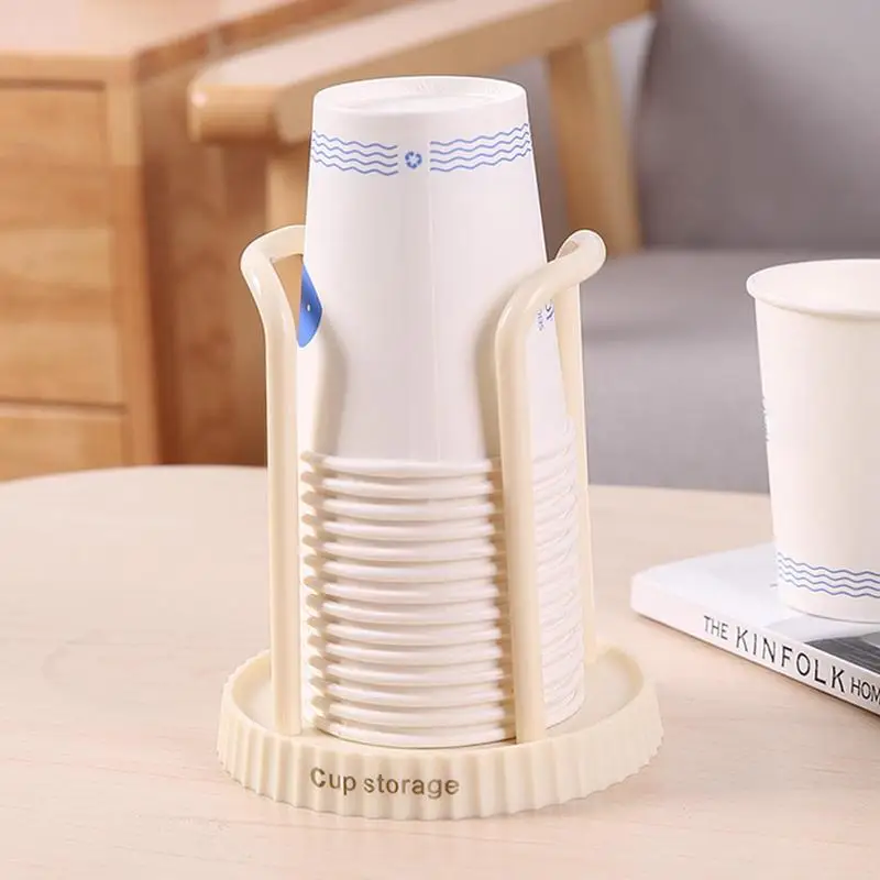 Kitchen Cups Storage Manager Multi-function Desktop Shelf Orderly Storage Supplies Paper Cup Holder Organizer Accessories