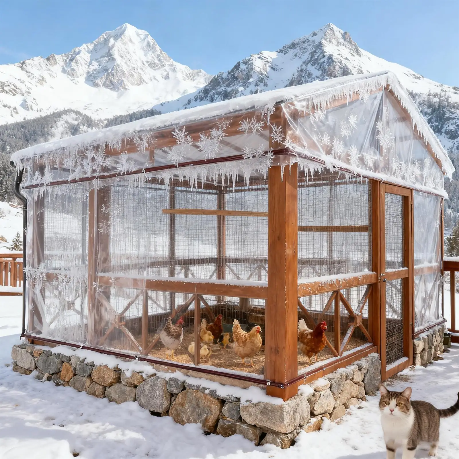 

Heavy Duty Tarps Waterproof Transparent 7x20ft Sunshade Windproof Plant Cage For Outdoor Beach Picnic Camping Tent Backpacking