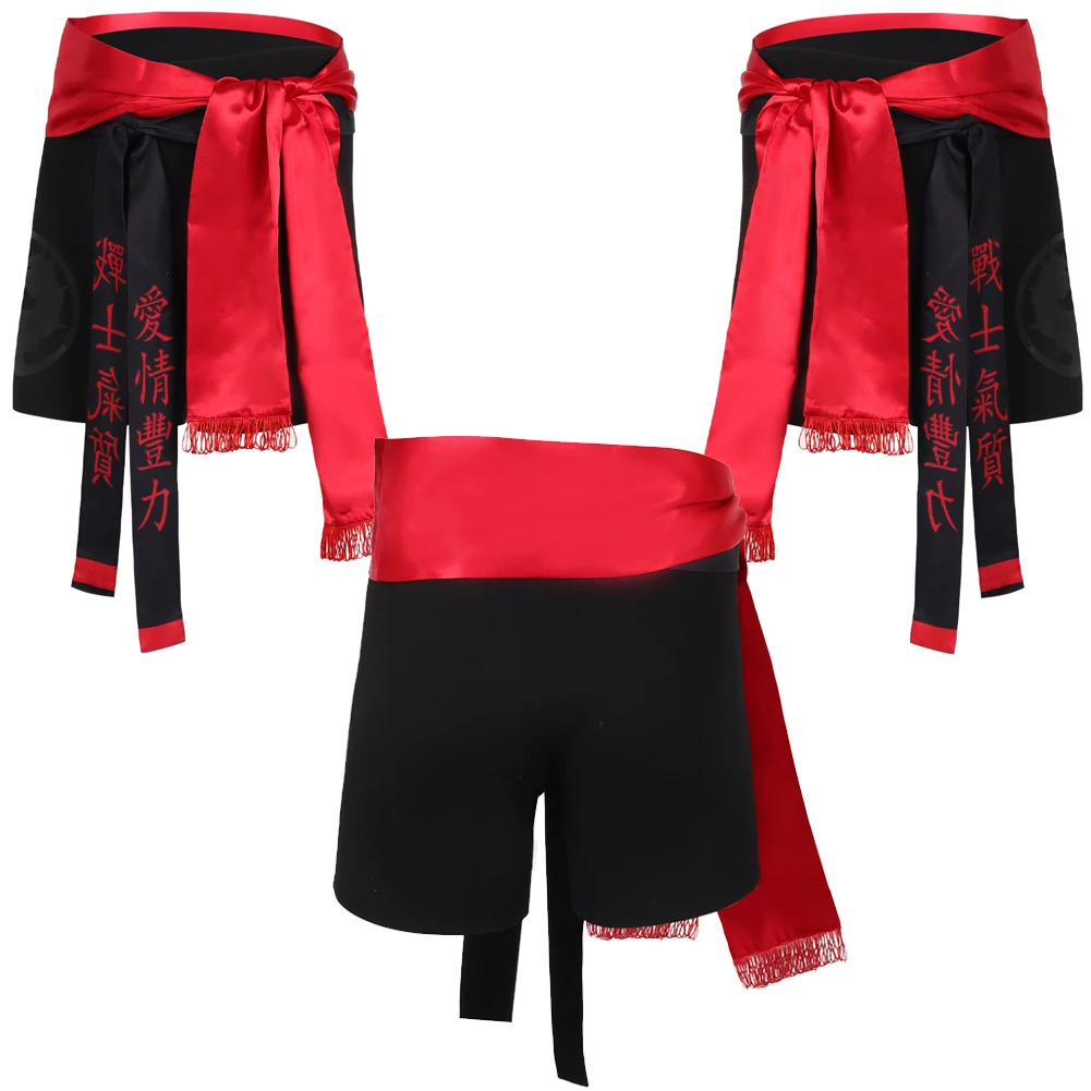 Johnny CAGE ชุดคอสเพลย์แบบมีเข็มขัดแนวแฟนตาซีชุดคอสเพลย์สำหรับผู้ชายและผู้ใหญ่