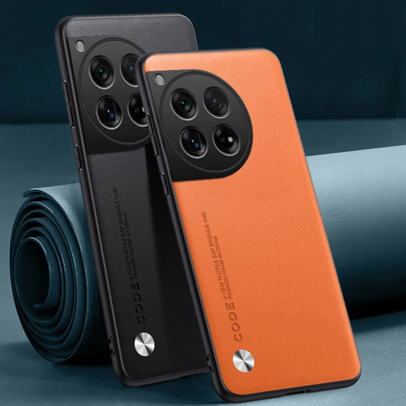 Luxury PU Leather Case For OnePlus 12 12R OnePlus12 Back Cover Silicone Protection Phone Case For OnePlus Ace 3 5G One Plus 12 R