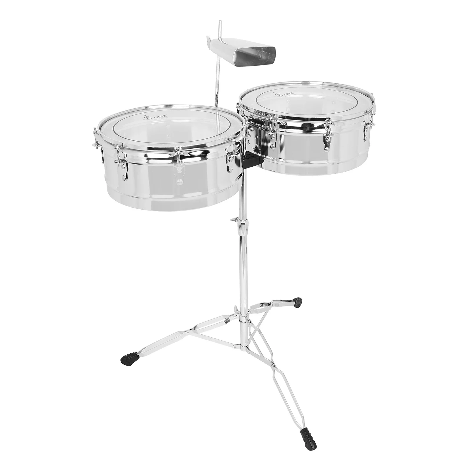 SLADE 14/15 Inch Timbales Drum Set Professional for Latin Music Stage Performance with Drumsticks Percussion Instrument