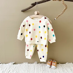 2024 Newborn Baby Clothing Spring Autumn Sets Children's Clothing Full Body Festival Balloon Print Set Baby Boys Girls Suit